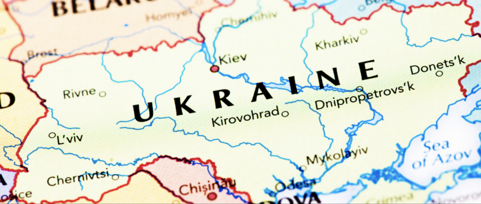 Landkarte Ukraine / Map of Ukraine – 