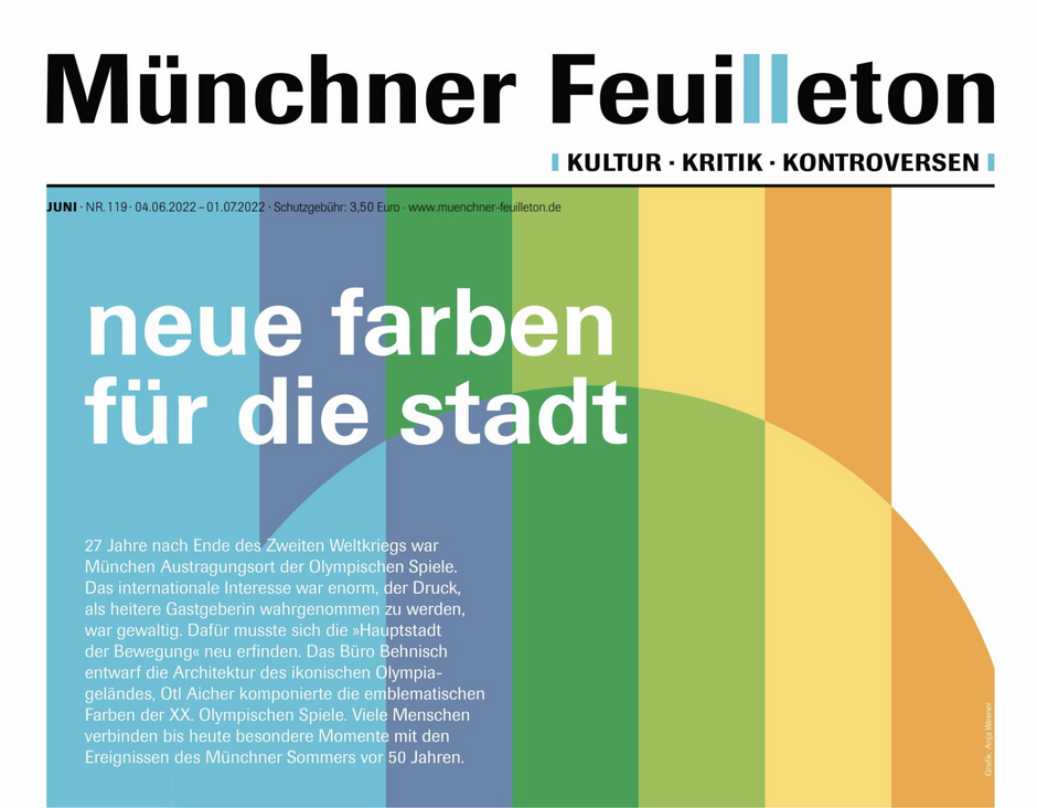 Ausriss von der Website des Münchner Feuilletons mit dem Cover der Ausgabe Nr. 119, Juni 2022 – Ausriss von der Website des Münchner Feuilletons mit dem Cover der Ausgabe Nr. 119, Juni 2022